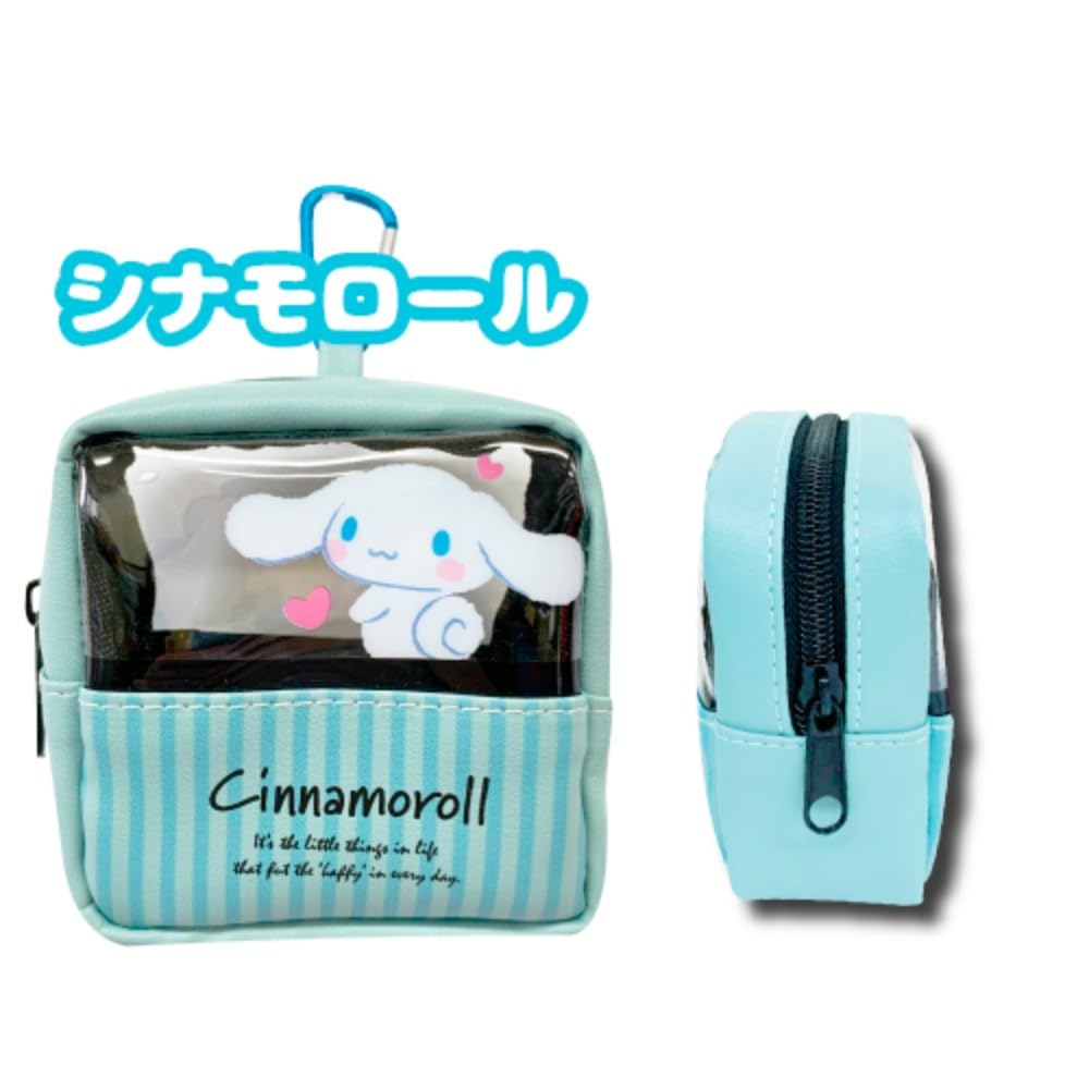 San-X Hatayama Shoji Clear Window Mini Pouch Cinnamoroll 10x10x5cm- Japan Figure Store - #1 Bring To You The Best Japanese Goods