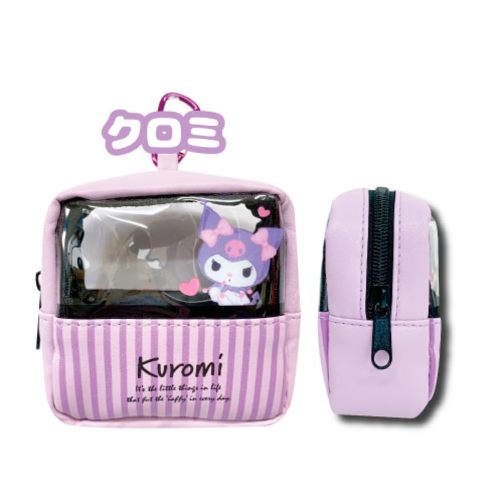San-X Kuromi Mini Pouch Clear Window 10x10x5cm - Hatayama Shoji- Japan Figure Store - #1 Bring To You The Best Japanese Goods