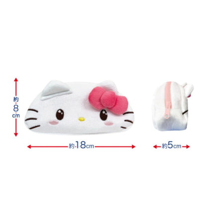 San-X Hatayama Shoji Kuromi Face Multi Pouch 8x18x5cm- Japan Figure Store - #1 Bring To You The Best Japanese Goods