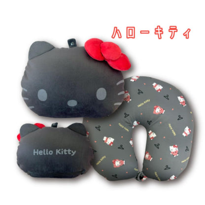San-X Reversible Neck Pillow Cushion 20x30cm Hello Kitty Design 34201982- Japan Figure Store - #1 Bring To You The Best Japanese Goods