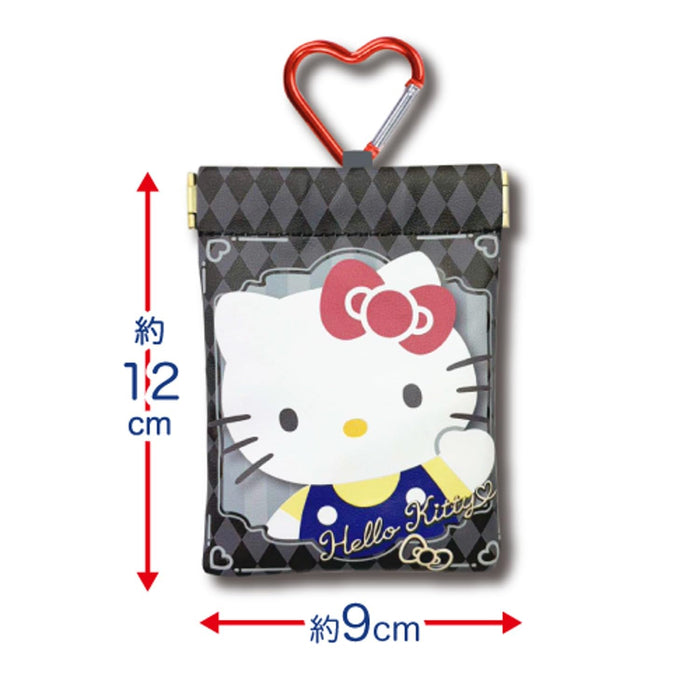 San-X Hatayama Shoji My Melody Clear Window Pouch with Carabiner 9x12cm- Japan Figure Store - #1 Bring To You The Best Japanese Goods