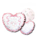 San-X My Melody Heart Cushion with Frill H34 x W37 x D10cm- Japan Figure Store - #1 Bring To You The Best Japanese Goods
