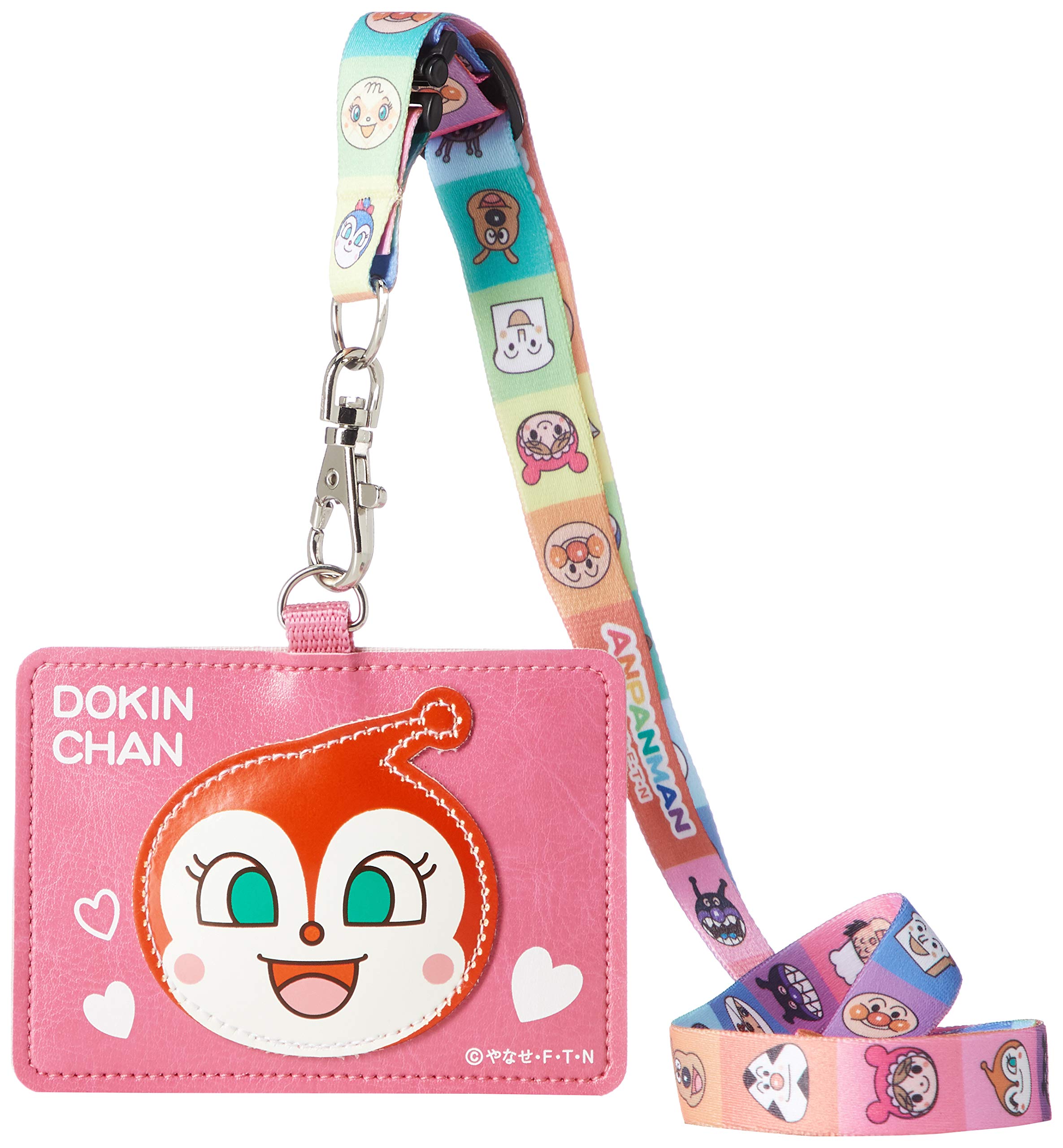 Sanrio Anpanman Pass Case with Neck Strap Dokin-Chan Design- Japan Figure Store - #1 Bring To You The Best Japanese Goods