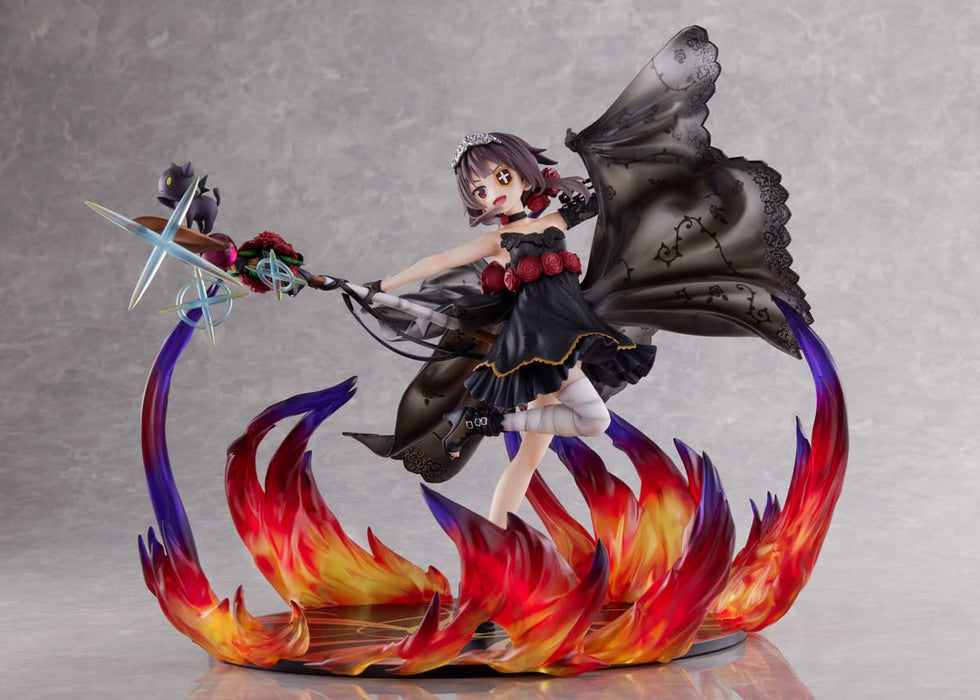 Furyu KonoSuba Megumin Chomusuke 1/7 Scale Shikkoku No Bara Dress Figure- Japan Figure Store - #1 Bring To You The Best Japanese Goods