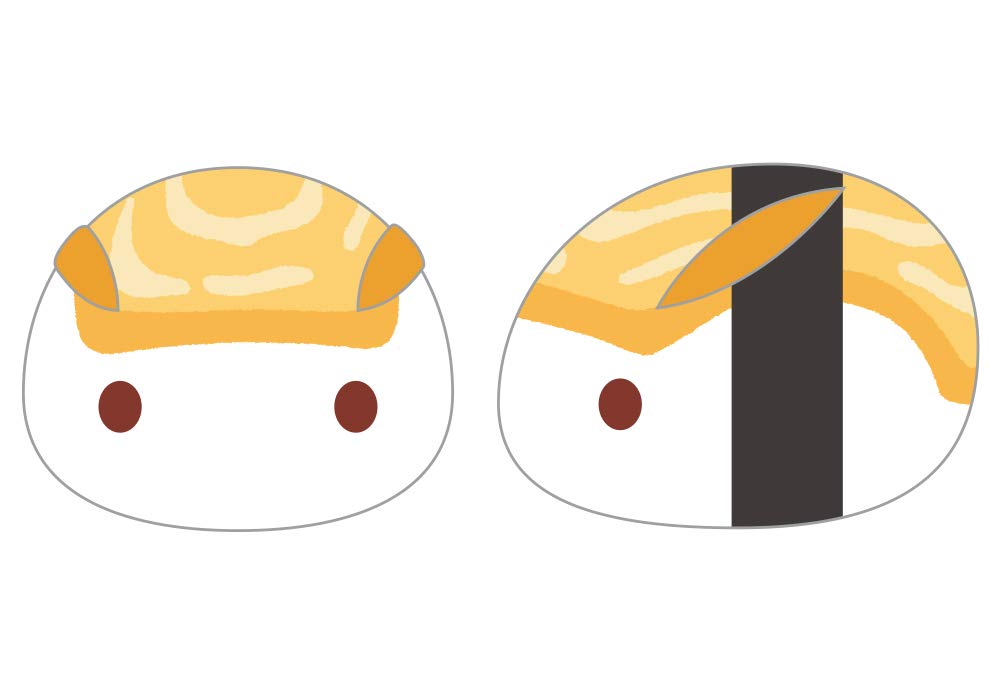 Kotobukiya Mochifure Japanese-Style Egg Sushi Plush Toy Gx457- Japan Figure Store - #1 Bring To You The Best Japanese Goods