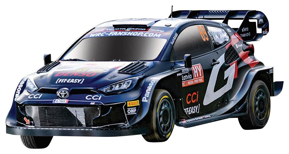 Modèle réduit Kyosho Burago Toyota GR Yaris Rally à l'échelle 1/43, WRC n° 69, avec vitrine.