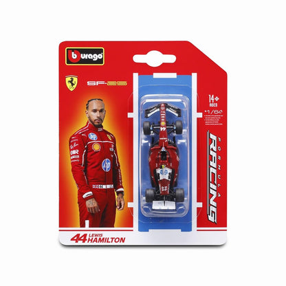 Modèle réduit Ferrari SF-25 2025 n° 44 L. Hamilton à l'échelle 1/64 de Kyosho Burago 18-56801H