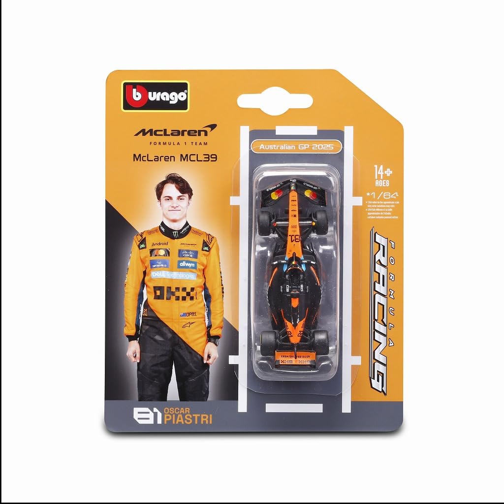 Kyosho Burago 1/64 Scale McLaren F1 Team MCL39 2025 No.81 O. Piastri Model