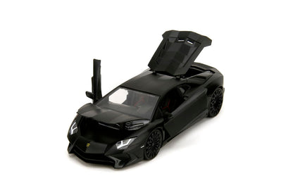 Kyosho 1/24 Scale Lamborghini Aventador SV Black Model - Fast & Furious Series