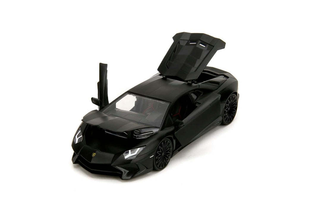 Modèle réduit Kyosho Lamborghini Aventador SV noir à l'échelle 1/24 - Série Fast &amp; Furious