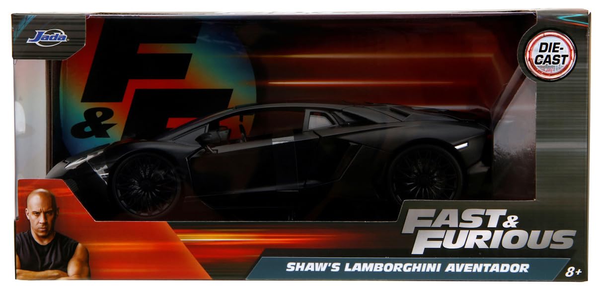Modèle réduit Kyosho Lamborghini Aventador SV noir à l'échelle 1/24 - Série Fast &amp; Furious