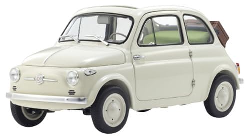 Kyosho 1/18 Scale Fiat Nuova 500 Ivory Model with Accessories Ks08966Wa