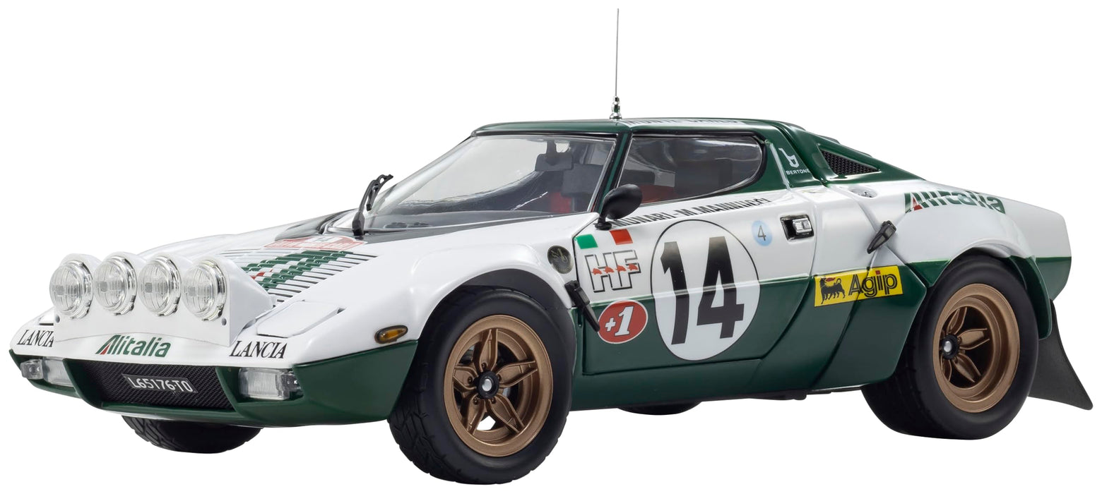 Kyosho Lancia Stratos HF Monte Carlo 1975, vainqueur - Modèle à l'échelle 1/18 KS08130E