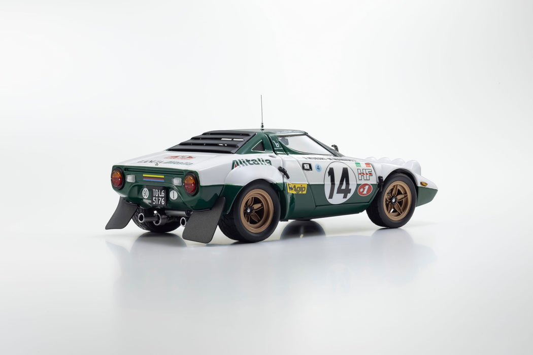 Kyosho Lancia Stratos HF Monte Carlo 1975, vainqueur - Modèle à l'échelle 1/18 KS08130E