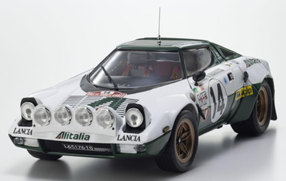 Kyosho Lancia Stratos HF Monte Carlo 1975, vainqueur - Modèle à l'échelle 1/18 KS08130E