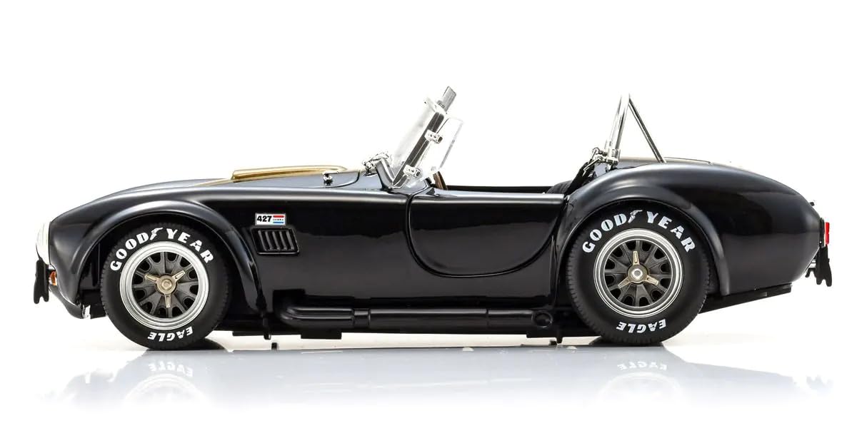 Modèle réduit Kyosho 1/18 Shelby Cobra 427SC, noir avec bandes dorées, KS08048BKG