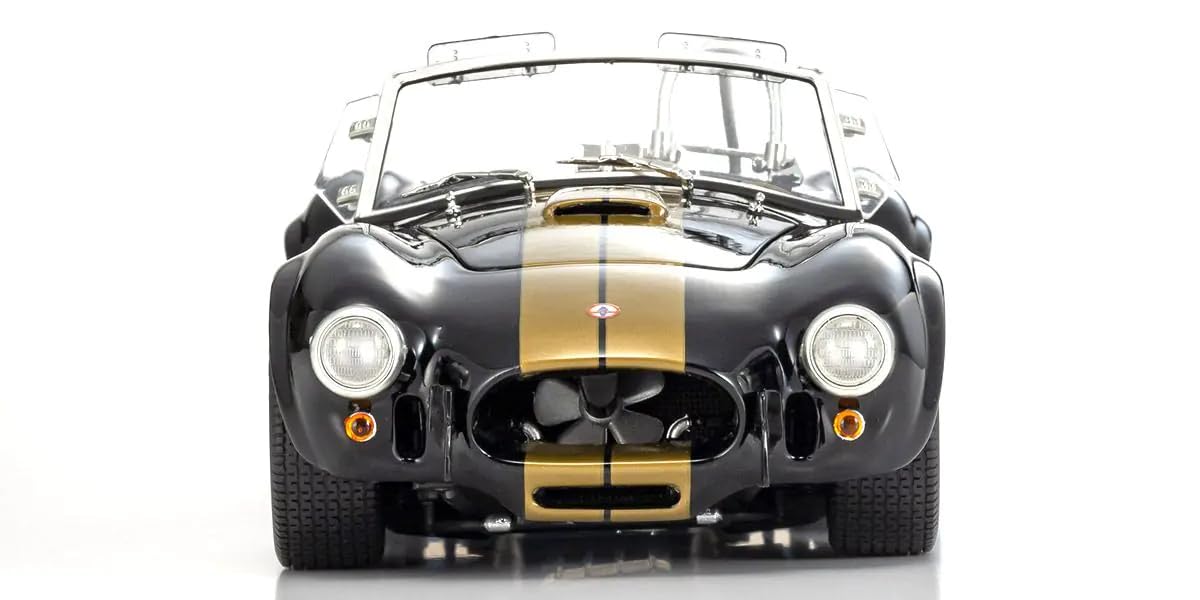 Modèle réduit Kyosho 1/18 Shelby Cobra 427SC, noir avec bandes dorées, KS08048BKG