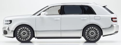 Modèle réduit Kyosho 1/43 Toyota Century Hakkaku, blanc argenté, intérieur marron.