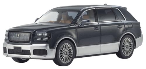 Modèle réduit Kyosho 1/43 Toyota Century, couleur gris argenté Reimei, intérieur brun moyen, référence Ks03926Gs