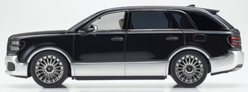 Modèle miniature Kyosho 1/43 Toyota Century Rinpo, noir argenté, intérieur fromage.