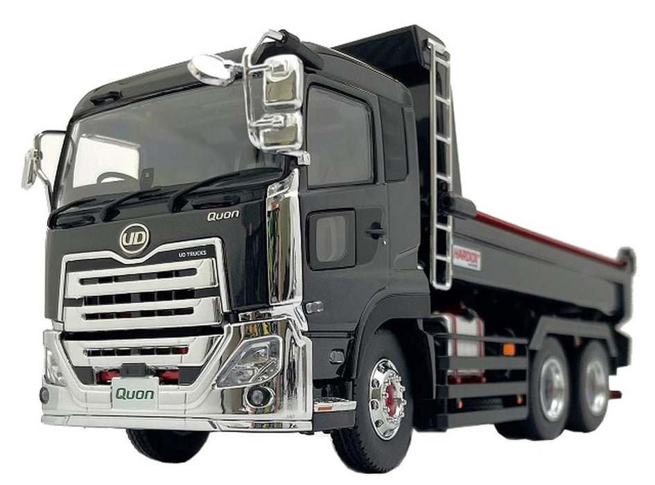 Modèle réduit Kyosho 1/43 camion-benne Quon Kyokuto, noir métallisé, modèle KS03940BK
