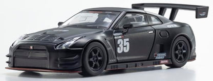 Kyosho 1/64 Nismo R35 GT-R GT3 Test Car Matte Black Diecast with LED Lights