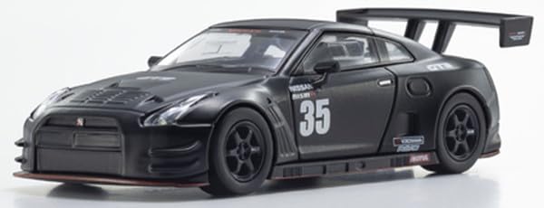 Kyosho 1/64 Nismo R35 GT-R GT3 Test Car Matte Black Diecast with LED Lights