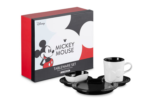 Le Creuset Disney Mickey Mouse Tableware Set Shiny Black Japanese Edition- Japan Figure Store - #1 Bring To You The Best Japanese Goods