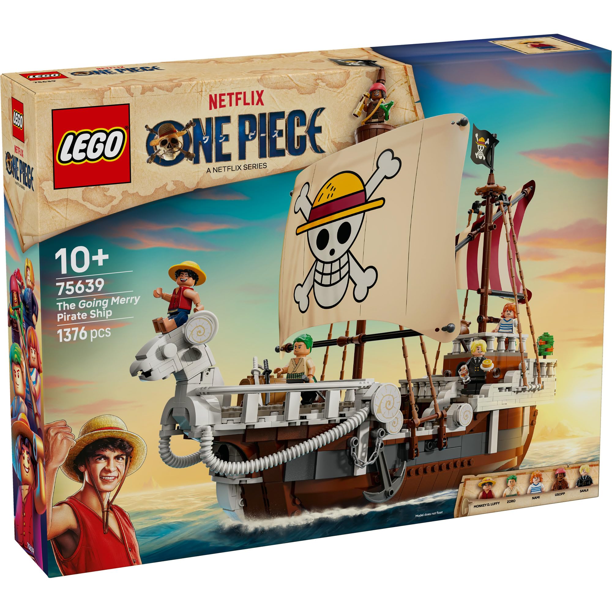 Lego One Piece Pirate Ship Building Set for Ages 10-12 Item 75639