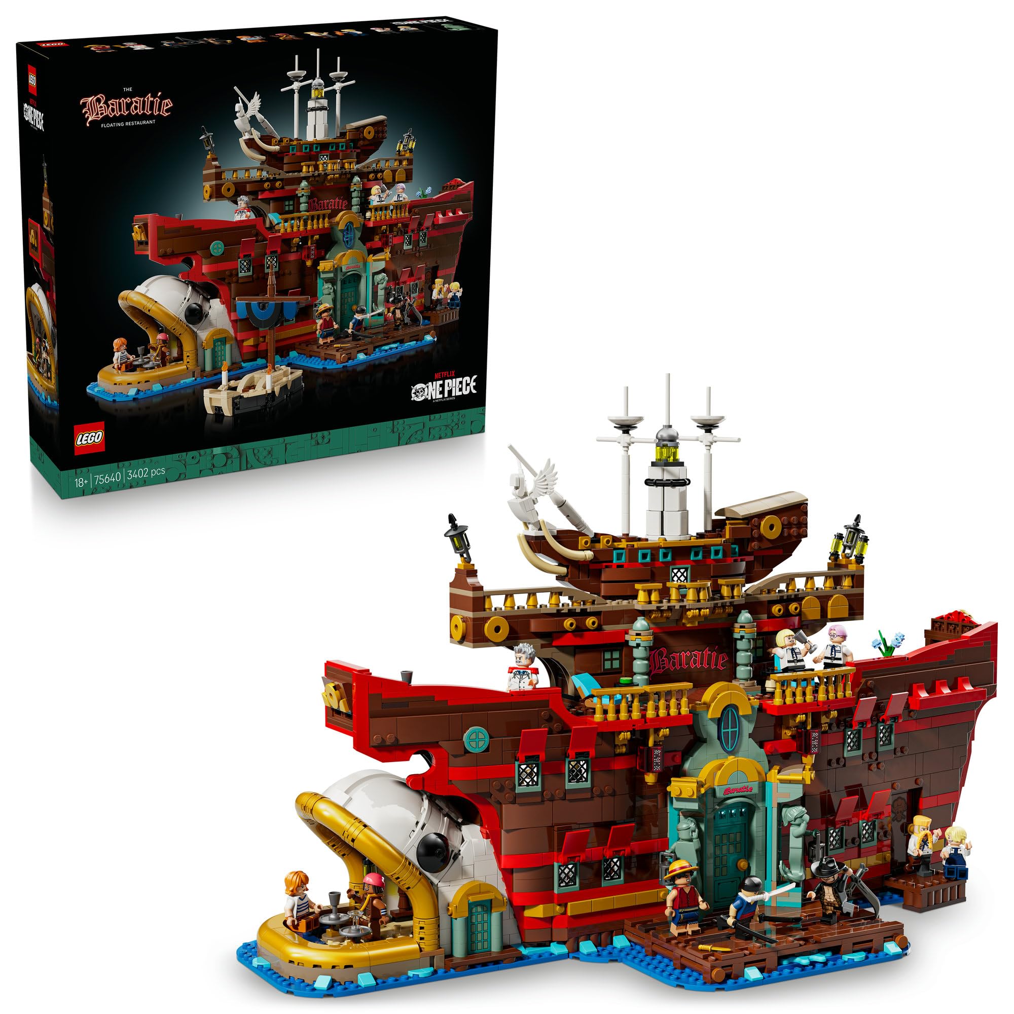 Lego One Piece Sea Restaurant Baratie Building Set - Collectible Toy Gift