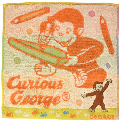 MARUSHIN Curious George Mini Towel Happy Active- Japan Figure Store - #1 Bring To You The Best Japanese Goods