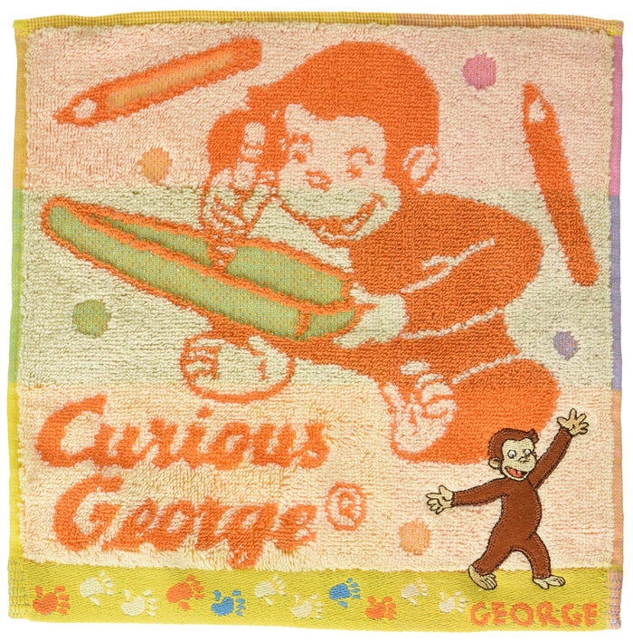 MARUSHIN Curious George Mini Towel Happy Active- Japan Figure Store - #1 Bring To You The Best Japanese Goods