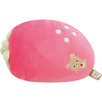 San-X Rilakkuma Strawberry Bead Cushion Mo33901 - Soft and Comfy Pillow- Japan Figure Store - #1 Bring To You The Best Japanese Goods