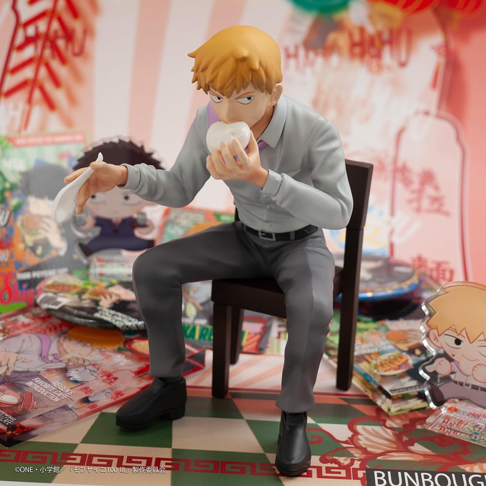 Mob Psycho 100 III xBunbougu Cafe 2022 Figure - Arataka Reigen Non-Scale Pre-Painted Complete Figure (PVC & ABS)