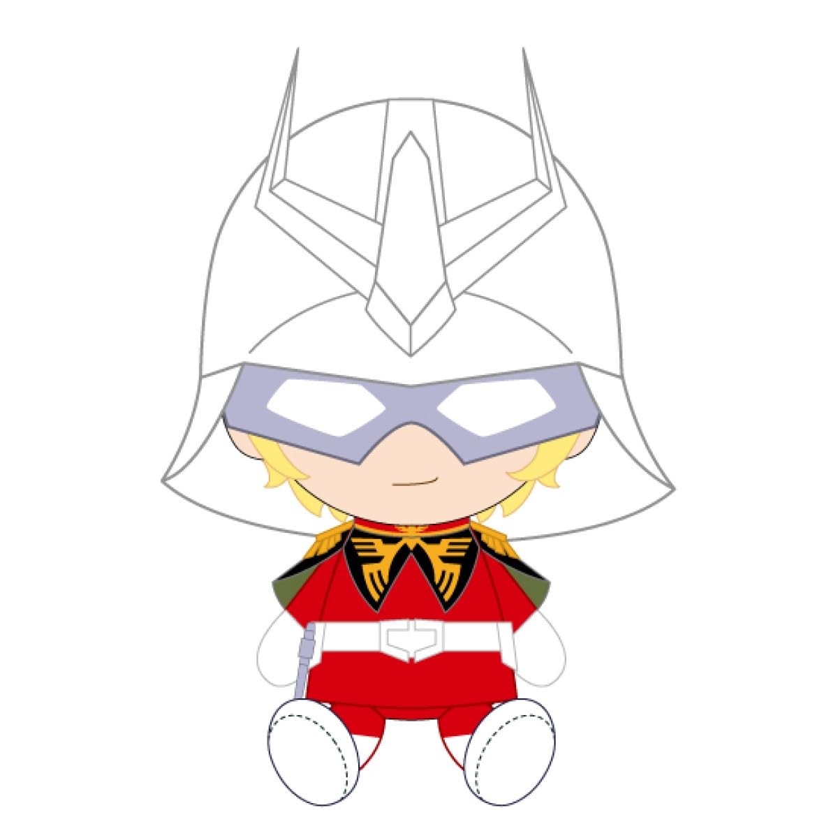 Bandai Mobile Suit Gundam Chibi Plush Char Aznable Toy Plush