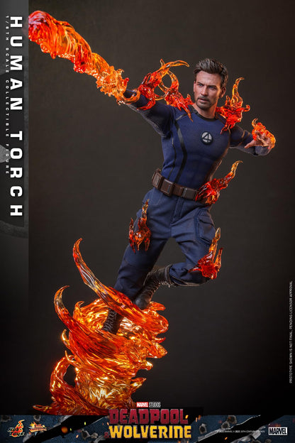 Hot Toys Movie Masterpiece Deadpool Wolverine Human Torch 1/6 Scale Figure