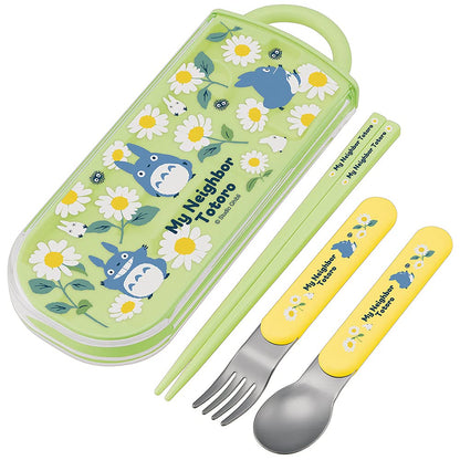Skater My Neighbor Totoro Durable Utensil Set - Fork Spoon Chopsticks With Carry Case- Japan Figure Store - #1 Bring To You The Best Japanese Goods