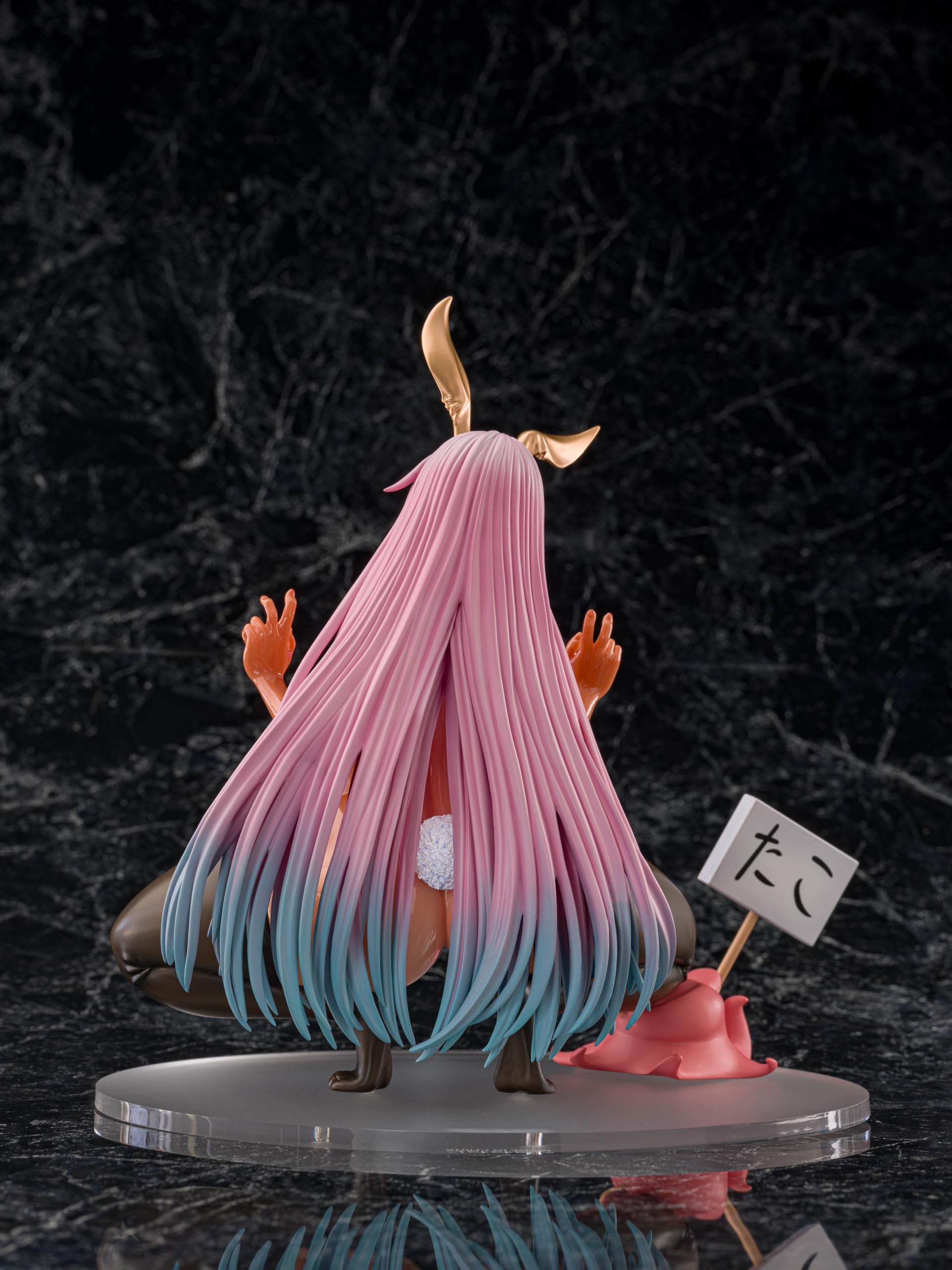 Figurine complète de Daiki Kougyou Neneneji, version cheveux roses et tenue noire.