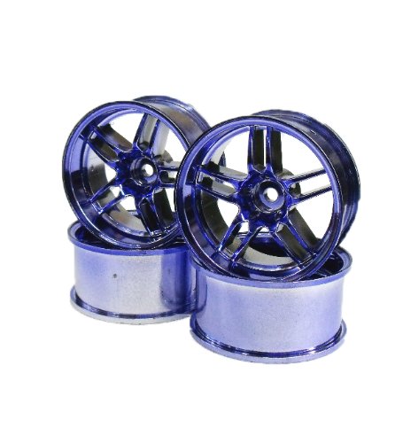 Tamiya Blue 5W Spoke Deep Rim Wheel 10mm Off-White Set of 4- Japan Figure Store - #1 Bring To You The Best Japanese Goods