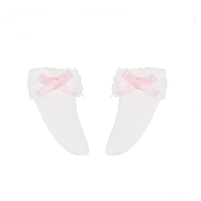 Azone Picco Neemo 1/12 Lace Ribbon Short Socks White Pink Doll Accessory- Japan Figure Store - #1 Bring To You The Best Japanese Goods