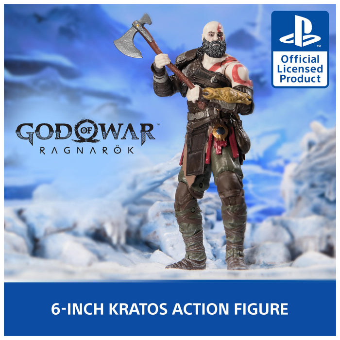 Playstation God of War Ragnarok Kratos 6-Inch Action Figure with Accessories