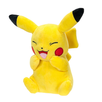 Jazzwares Pokemon 8-Inch Laughing Pikachu Plush Toy for Kids and Collectors