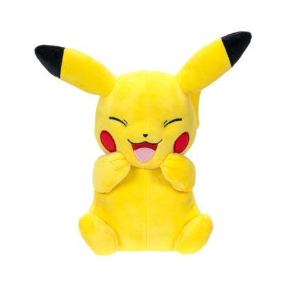 Jazzwares Pokemon 8-Inch Laughing Pikachu Plush Toy for Kids and Collectors