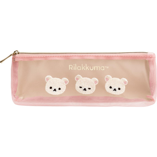 San-X Rilakkuma Pt16202 Mesh Pen Pouch | Light & Durable Stationery Case- Japan Figure Store - #1 Bring To You The Best Japanese Goods