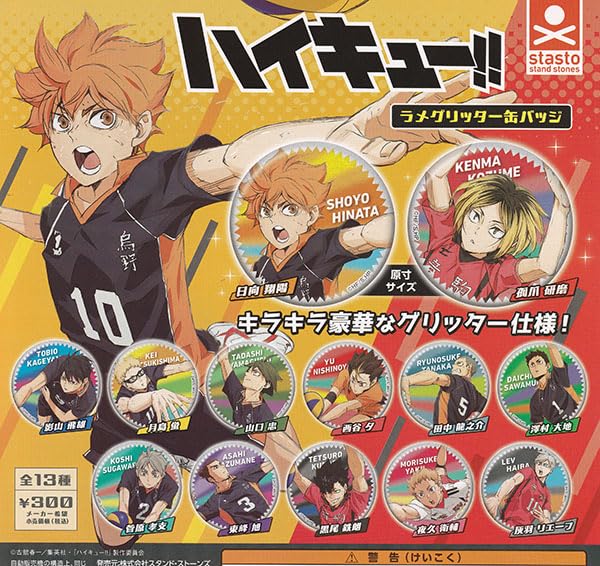 Stand Stones Haikyu Lame Glitter Can Badge Collectible Pin- Japan Figure Store - #1 Bring To You The Best Japanese Goods