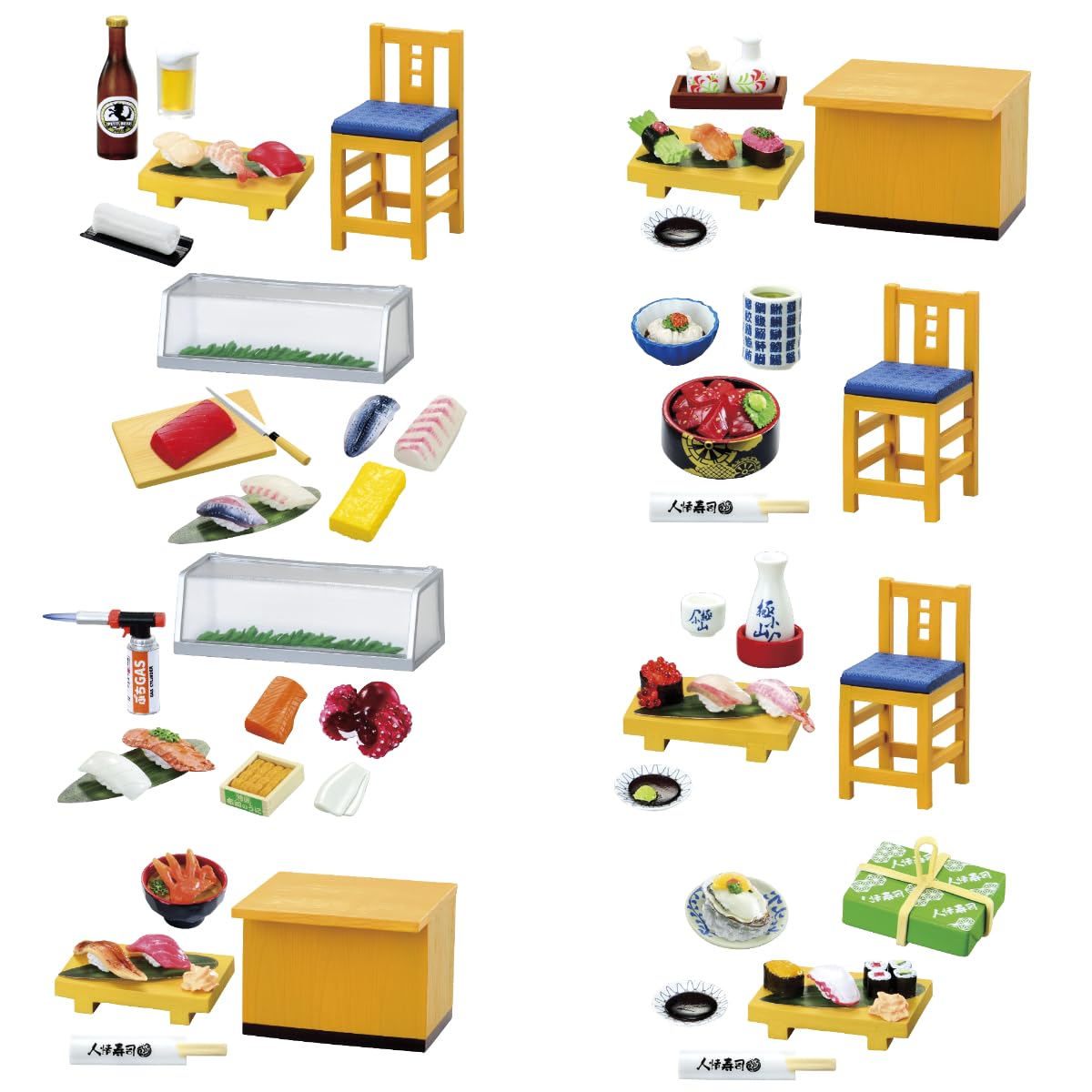Re-Ment Petit Sample Series Sushi Box PVC ABS 115x70x60mm