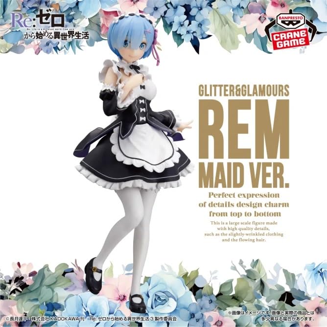 Banpresto Re:Zero Glitter and Glamours Rem Maid Version Collectible Figure
