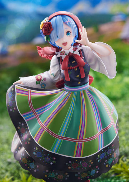 Furyu Re:Zero Rem F:Nex 1/7 Scale Country Dress Ver. Collectible Figure- Japan Figure Store - #1 Bring To You The Best Japanese Goods