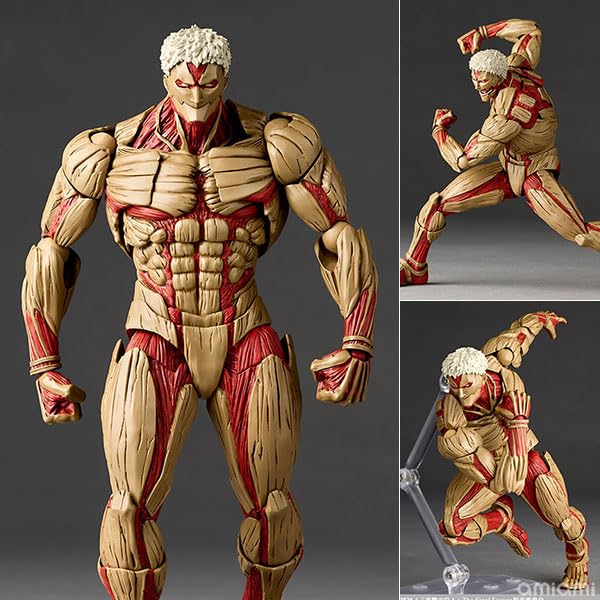 Figurine Kaiyodo Revoltech Armored Titan de l'anime Attack on Titan, série Amazing Yamaguchi.