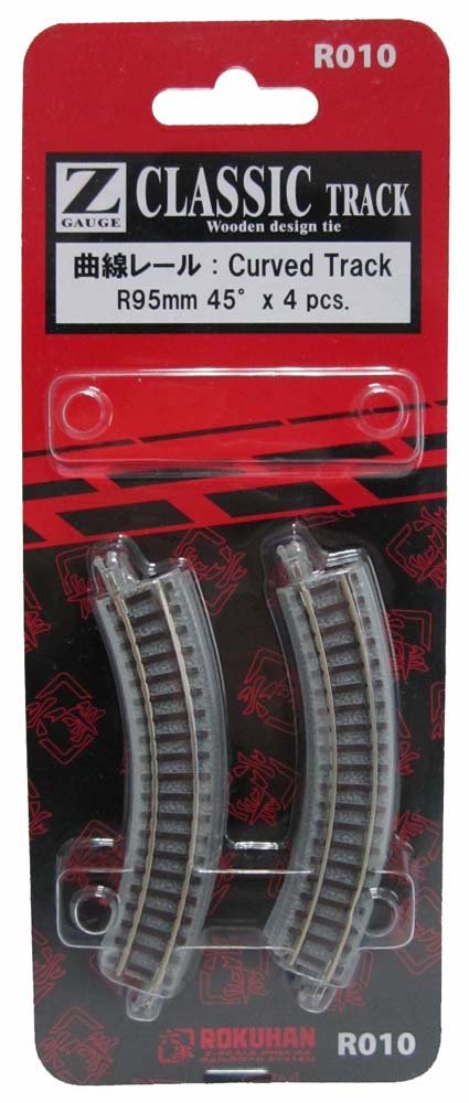 Rokuhan Z Gauge R010 Curved Rail R95Mm 45 Degree - Rokuhan Brand- Japan Figure Store - #1 Bring To You The Best Japanese Goods